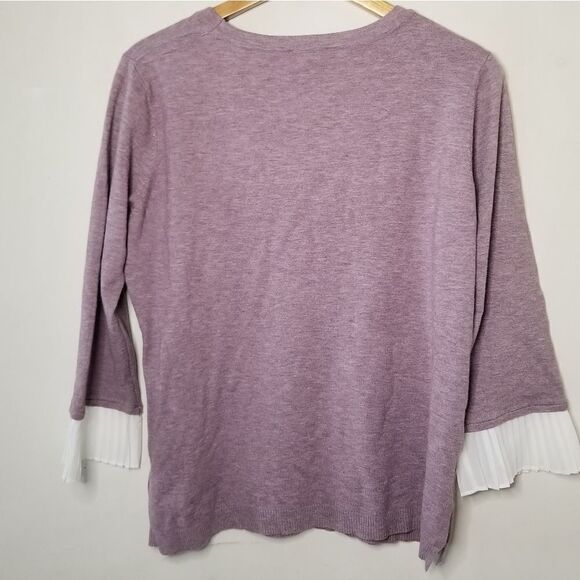 Vila Milano lightweight sweater wool blend 3/4 sle - Picture 4 of 7